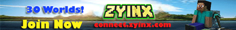 Zyinx：超过30多个世界Minecraft Server -USA